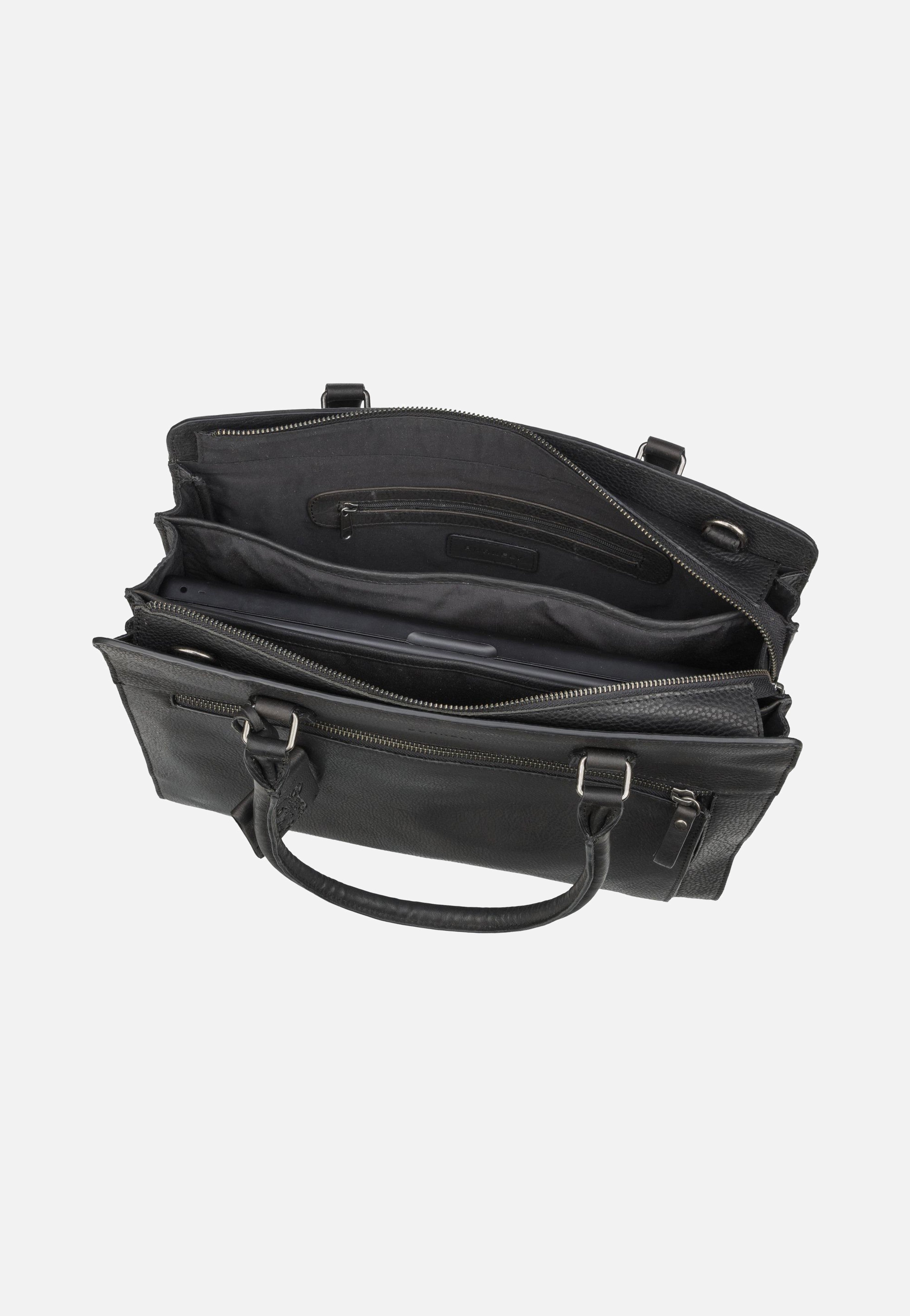 Antique Avery Handbag M 14'' 7001 Black - Aktentasche