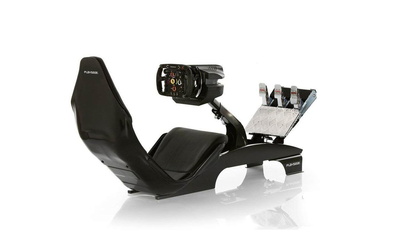 Simulator-Stuhl F1 Schwarz<br>Simulator-Stuhl für Formel-1-Rennspiele, schwarz
