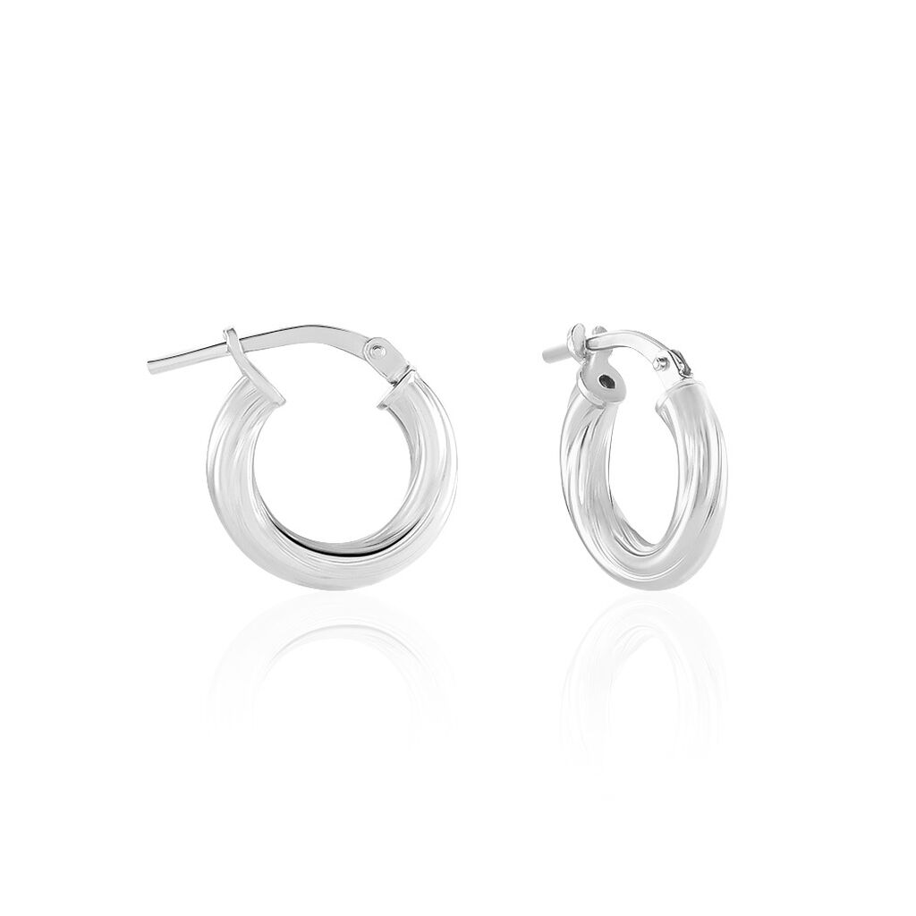 Créoles Maia Argent Blanc