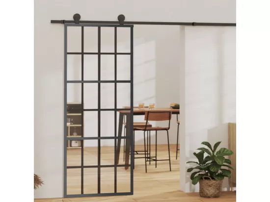 Porte coulissante et quincaillerie Verre ESG/Aluminium 76x205cm