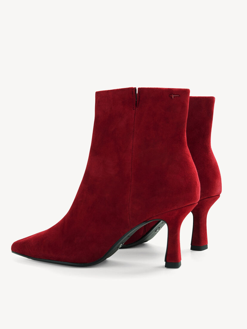 Leren Enkellaarsje - rood
