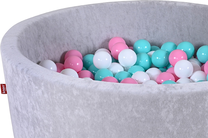 Knorrtoys® Bällebad »Soft, Grey« mit 300 Bällen rose/creme/lightBlue; Made in Germany
