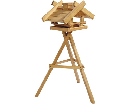 Voederhuisje voor vogels, tuinbosontwerp, gemaakt van eikenhout, 49x38x29 cm