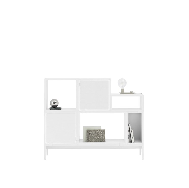 Muuto Stacked 2.0 kast medium met deur eiken