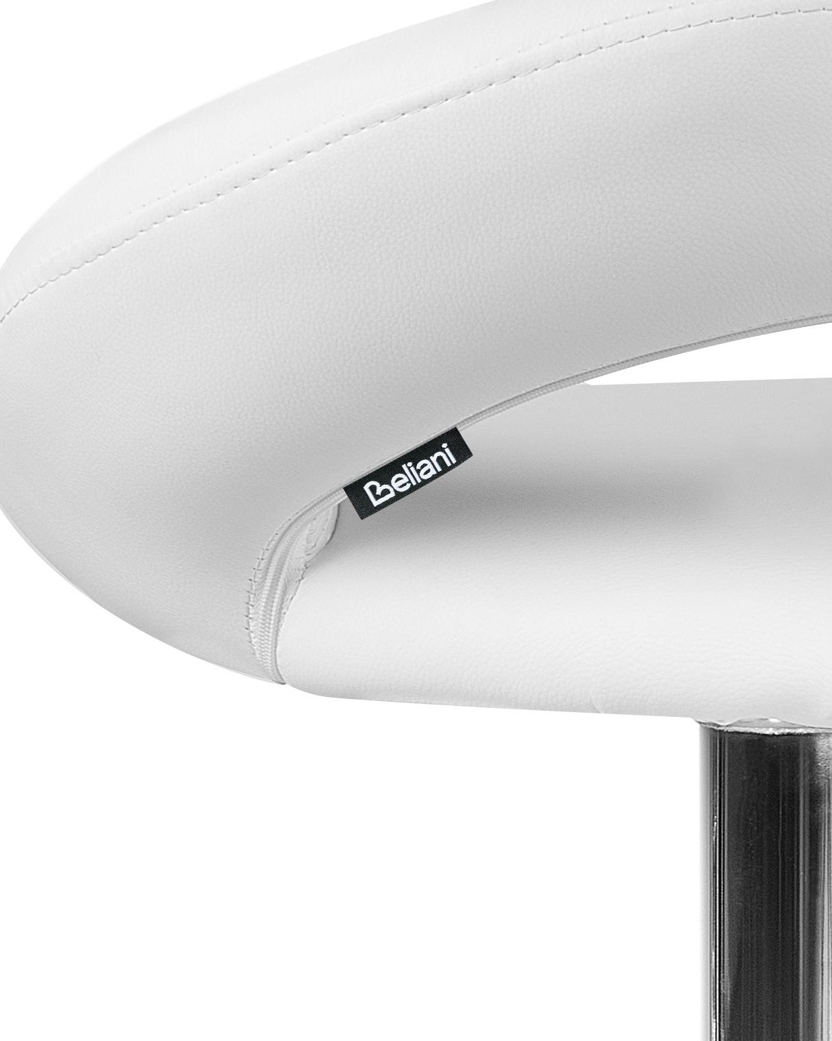 Set van 2 barstoelen PEORIA Kunstleer draaibaar Wit