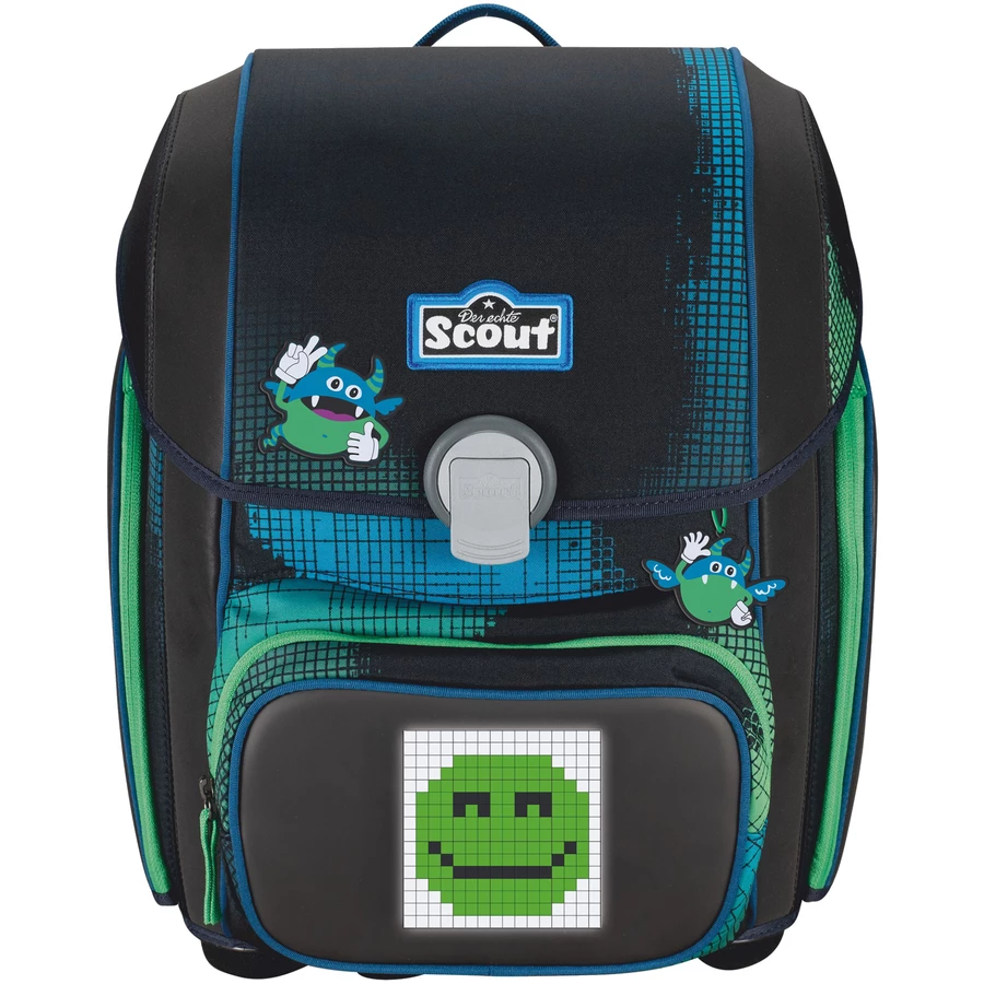 Scout Genius Exklusiv Movie Star - Schulranzen Set 5tlg. Blue Pixel