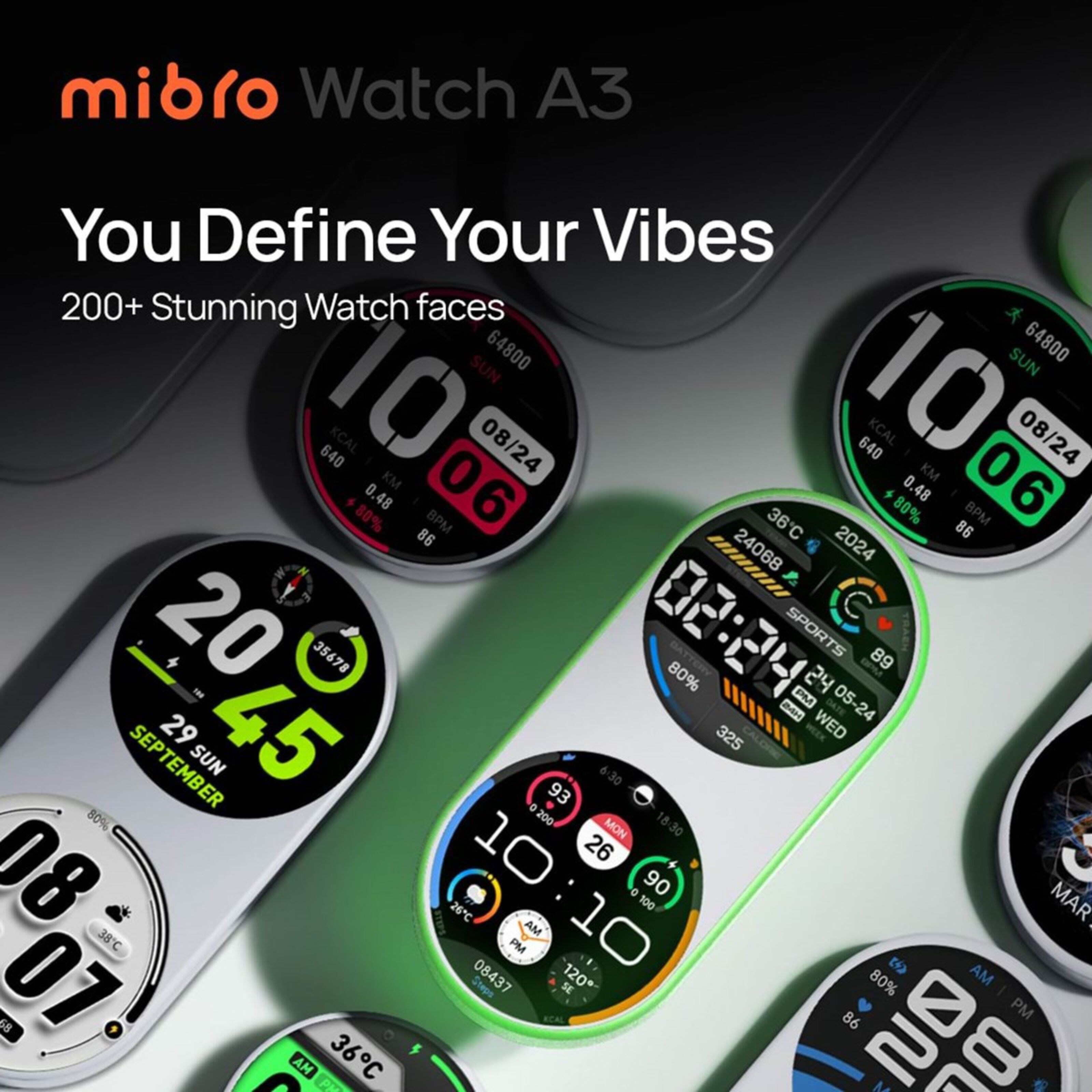 Mibro Watch A3 Smartklokke Mørk Grå