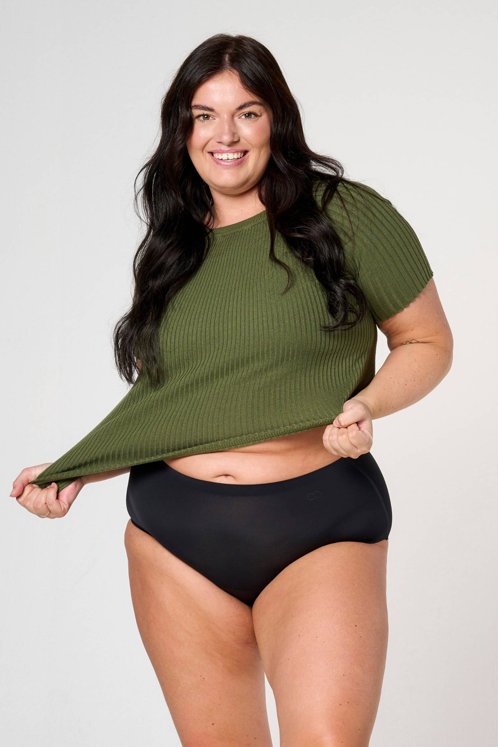 Moodies Undies high waist menstruatieslip Heavy zwart