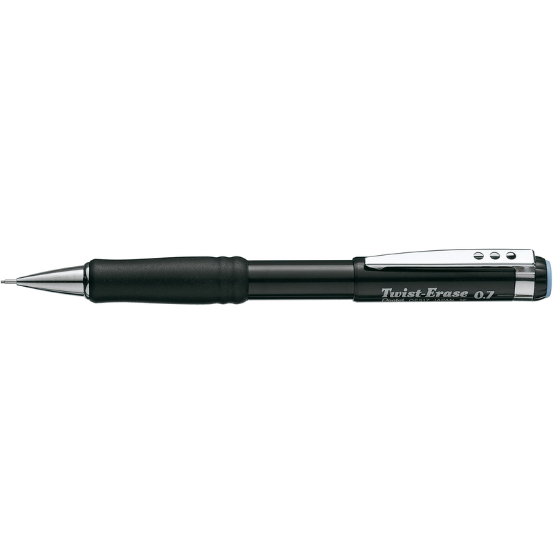Pentel Druckbleistift Twist-Erase, 0.7 mm, HB, schwarz