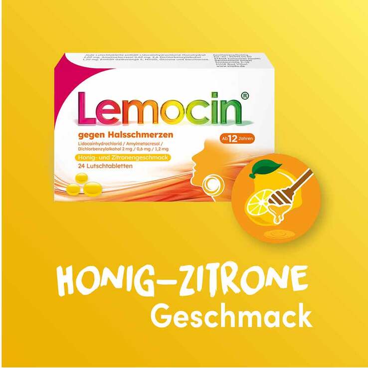 Lemocin® gegen Halsschmerzen Honig- und Zitronengeschmack, 24 St