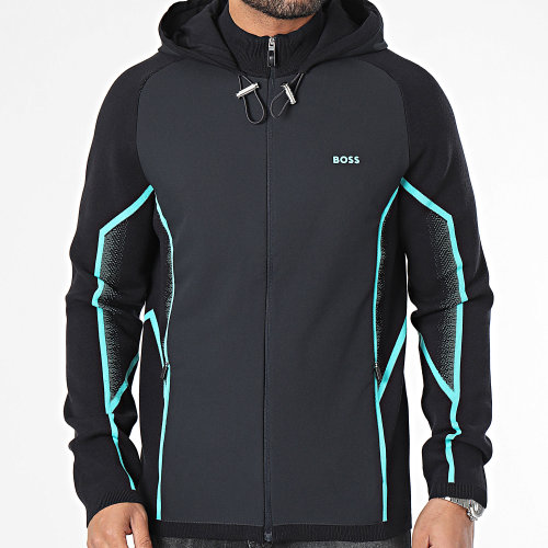 Veste Zippée Capuche Mayler 50504953 Noir Bleu Clair