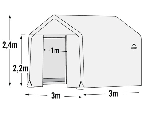 ShelterLogistic 305 x 298 cm witte foliekas