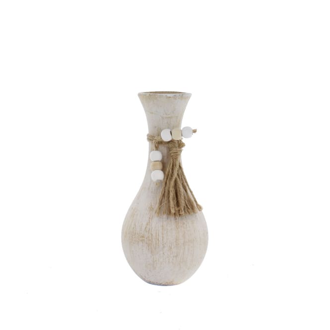 Vase - bauchig - braun - ca. 7,5 x 16,5 cm