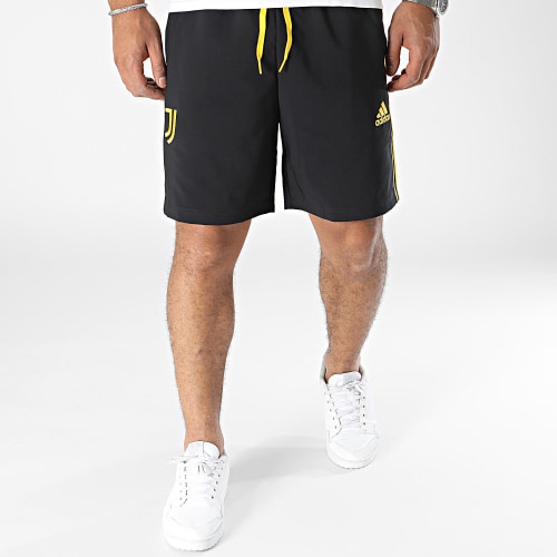 Short Jogging A Bandes Juventus HZ4962 Noir Jaune