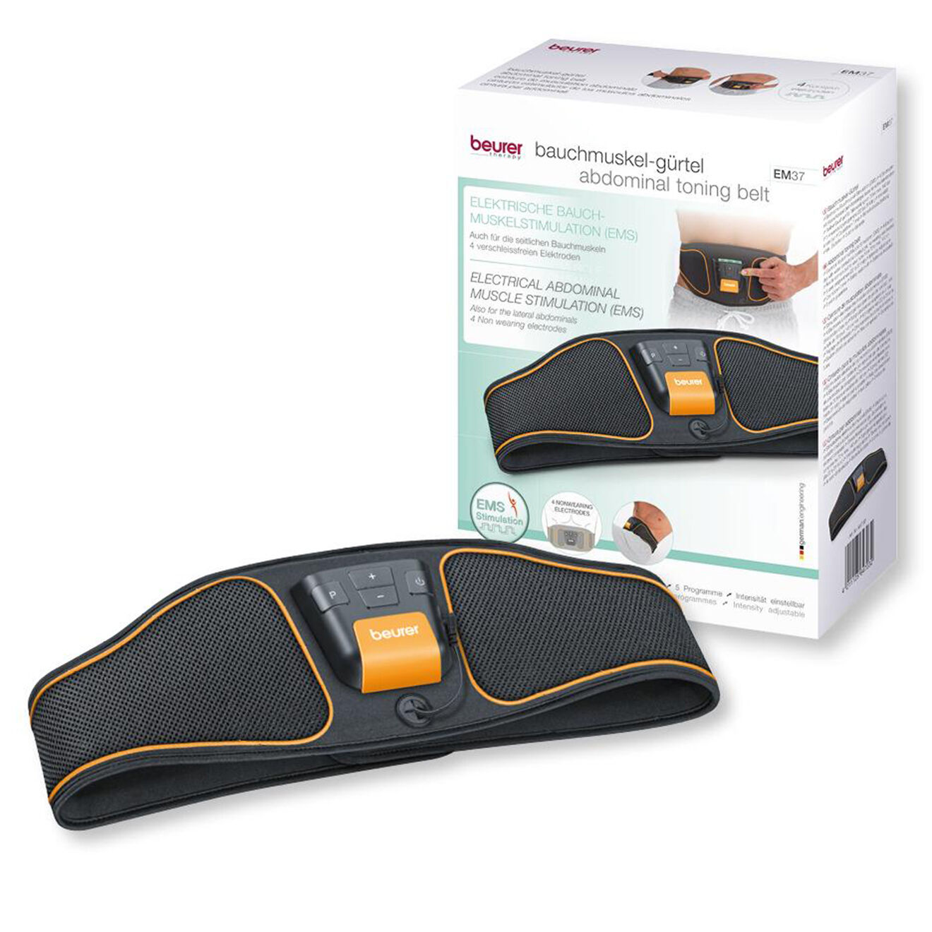 Beurer Ceinture d'électrostimulation 4 électrodes noir/jaune