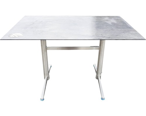 Loft tuintafel 120 x 80 cm roestvrij staal grijs opvouwbaar