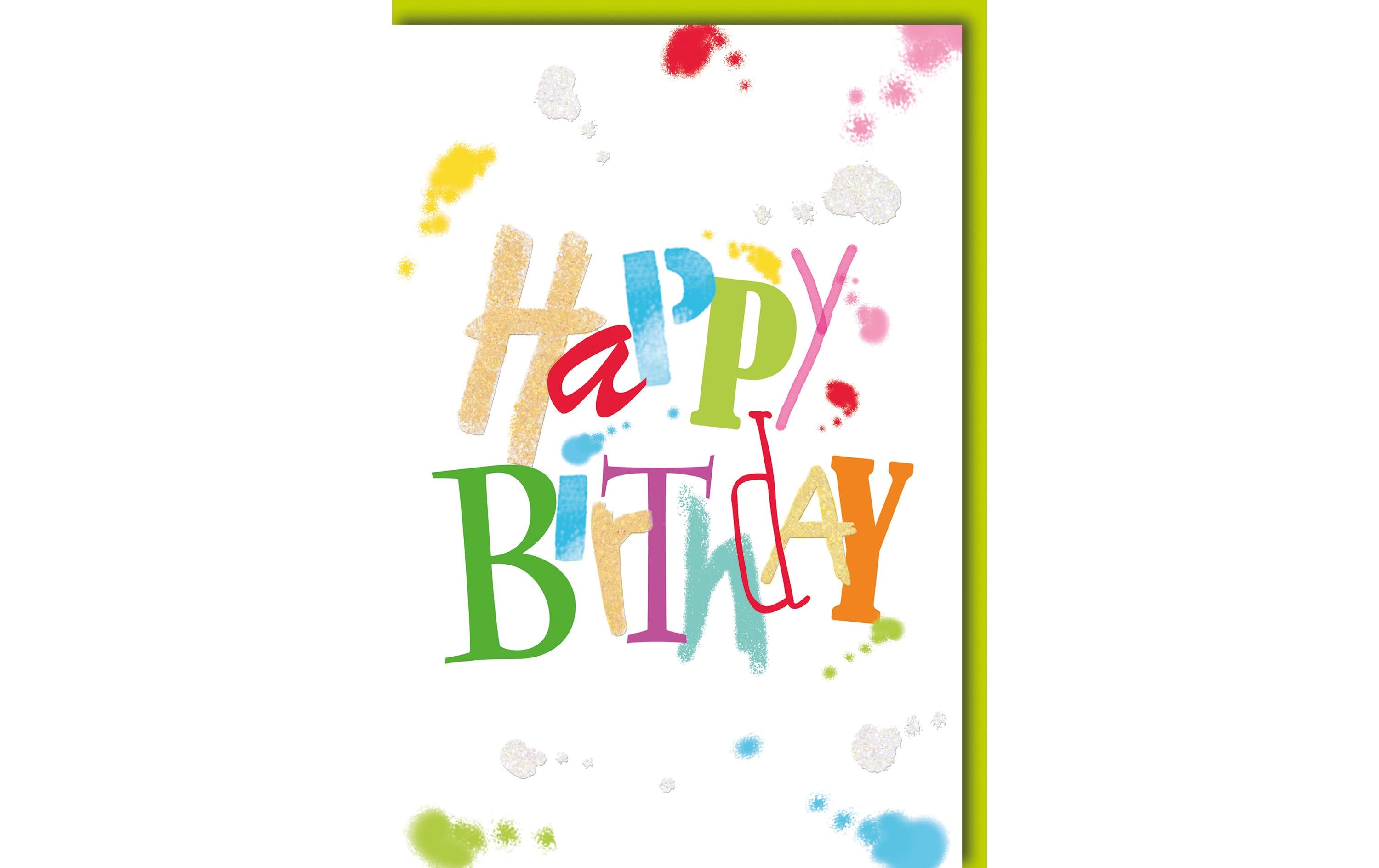 Geburtstagskarte Happy Birthday 11.5 x 17 cmGratulationskarte zum Geburtstag