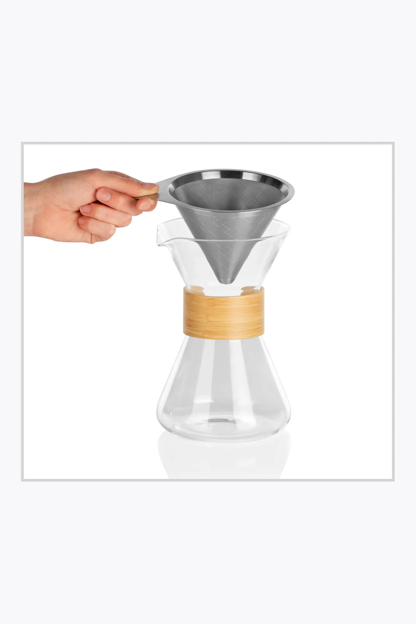 BEEM Kaffeebereiterkaraffe Pour Over 700ml transparent inkl. Filter