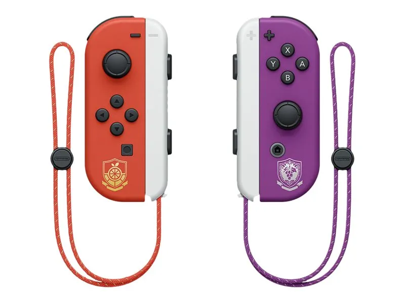 Nintendo | Switch OLED - Pokémon Scarlet & Violet Edition - Spilkonsol - Full HD - 64GB - Hvid / Sort | Inkl. 2 x Joy-Con (Rød/Lilla)