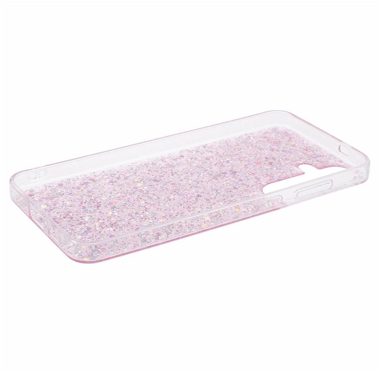 Samsung Galaxy S24 Gummi Case Schutzhülle im Glitzer Design - Rosa / Transparent