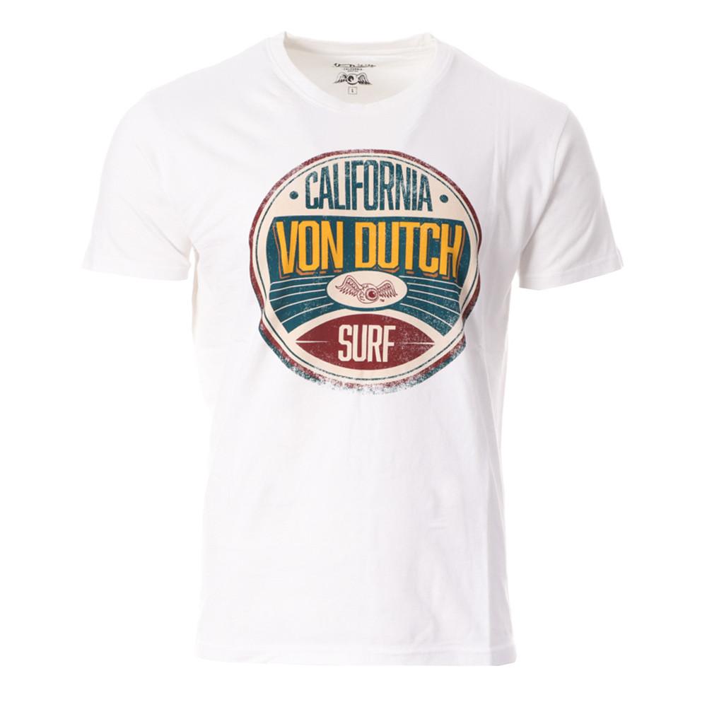 Von Dutch T-shirt Blanc Homme Von Dutch Round