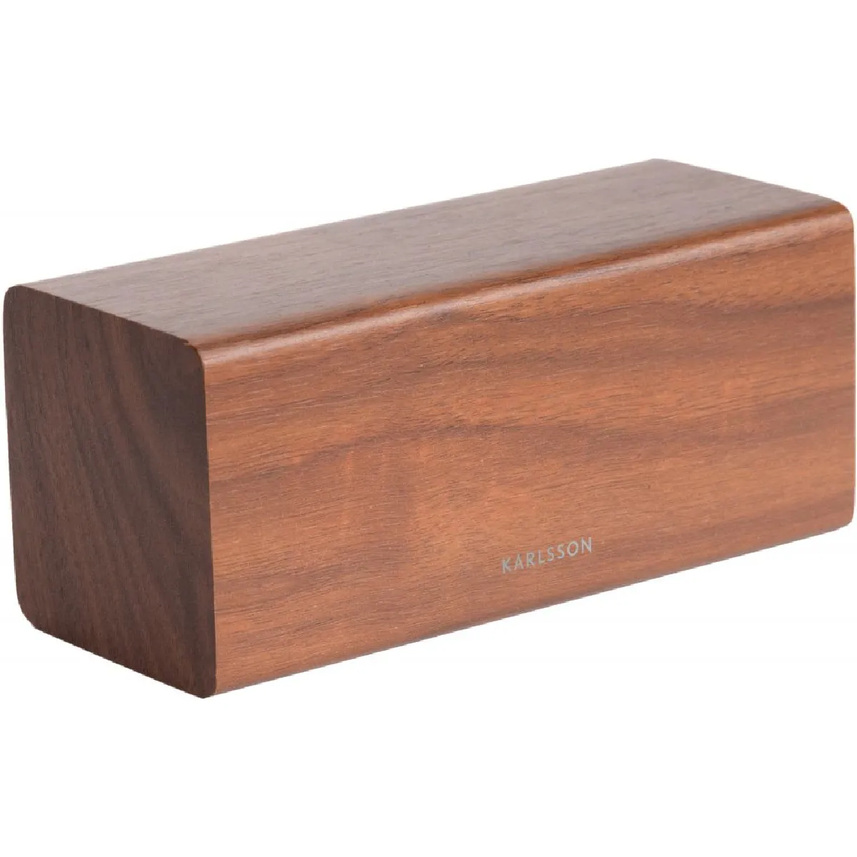 Karlsson Réveil LED Block - Bois sombre