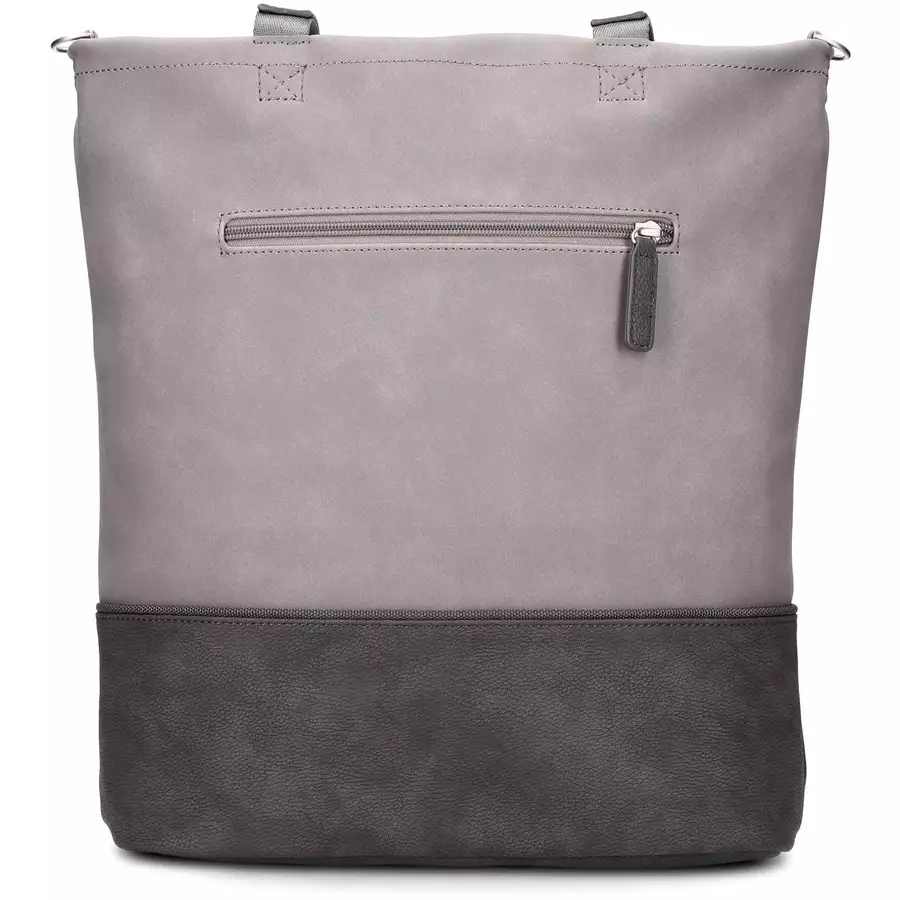 zwei Jana J145 - Schultertasche 37 cm nubuk-stone