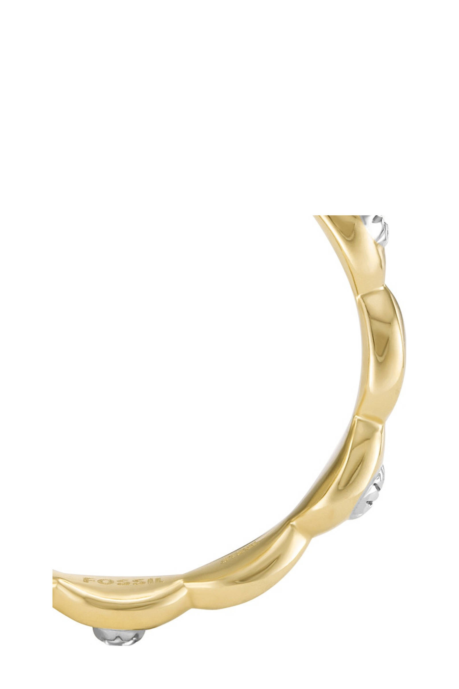Fossil ring JF047967106 Sutton goudkleurig