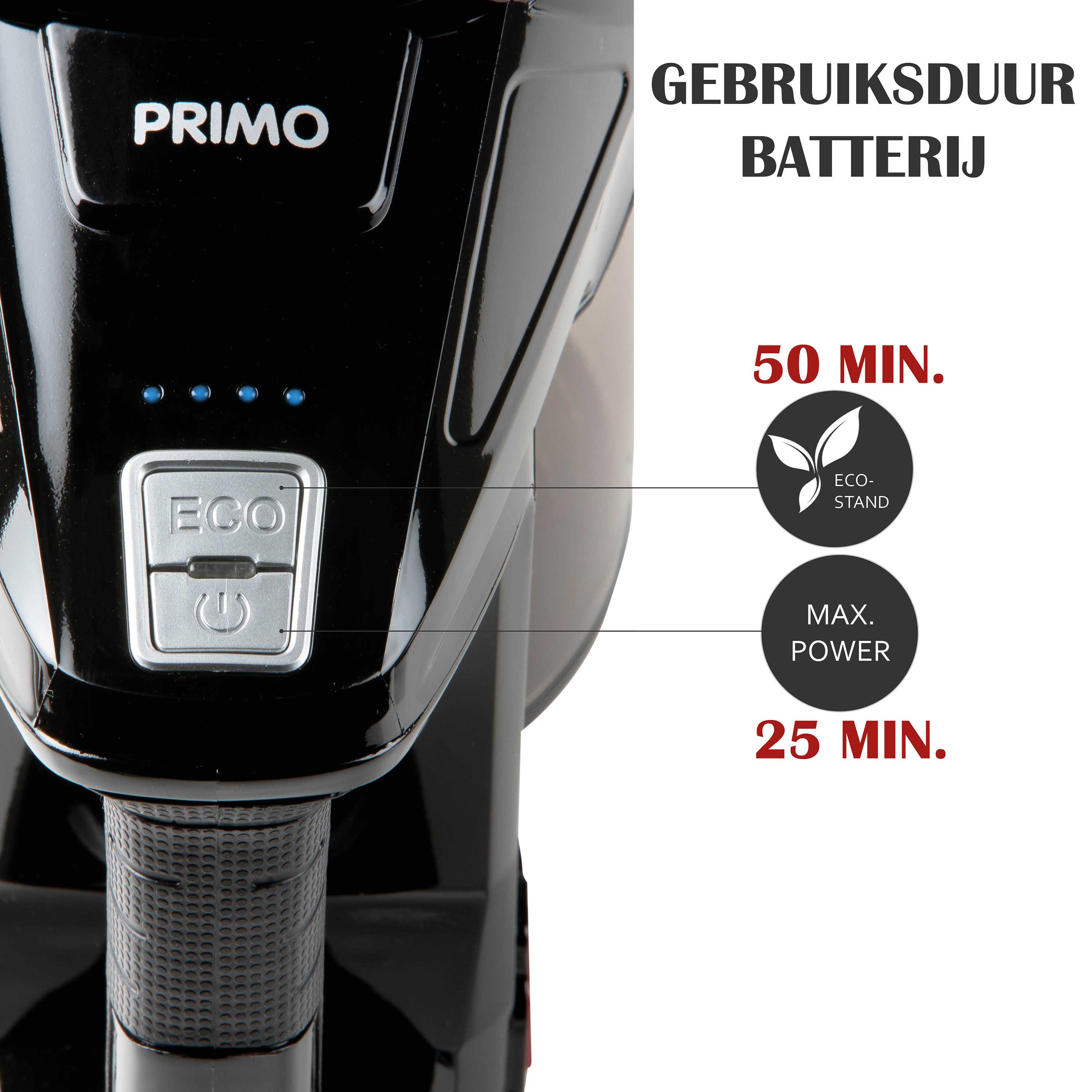 PRIMO PR504SV 3-in-1 Steelstofzuiger - Black/Red
