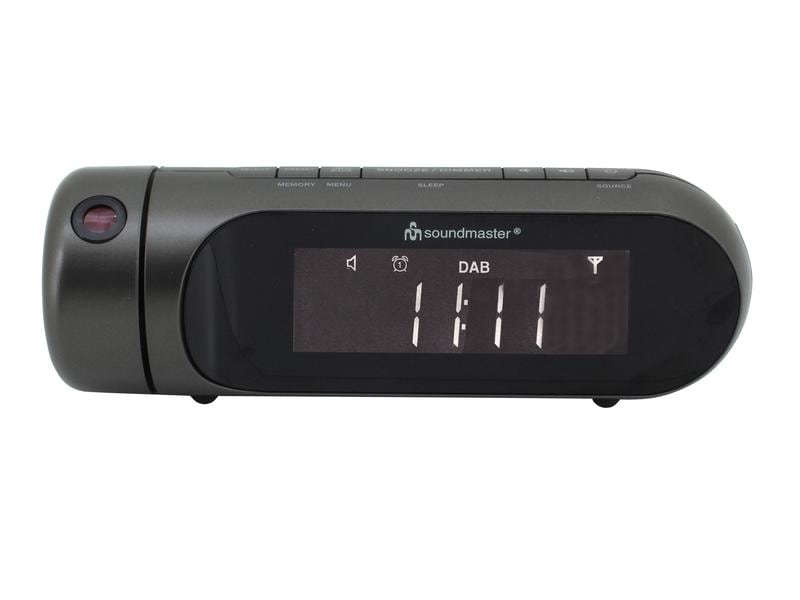 soundmaster Radiowecker UR6700AN Schwarz Uhrenradio mit Projektion der Zeit