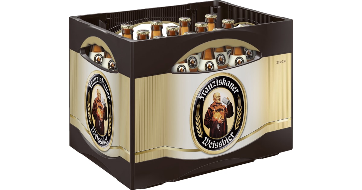 Franziskaner Hefehell Kiste 20x 0,5 Liter (Mehrweg)