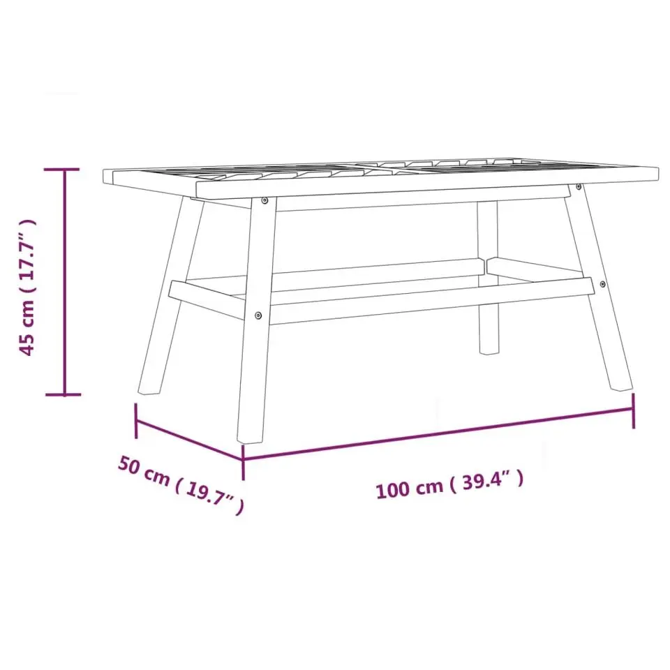 vidaXL - Tuintafel - Bruin - Acaciahout
