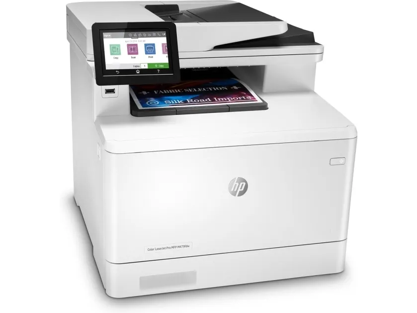 HP Color LaserJet Pro MFP M479fdw - Multifunktionsprinter - farve - laser - Legal (216 x 356 mm) (original) - A4/Legal (medie) - op til 27 spm (kopiering) - op til 27 spm (udskriver) - 300 ark - 33.6 Kbps - USB 2.0, LAN, Wi-Fi(n), USB vært