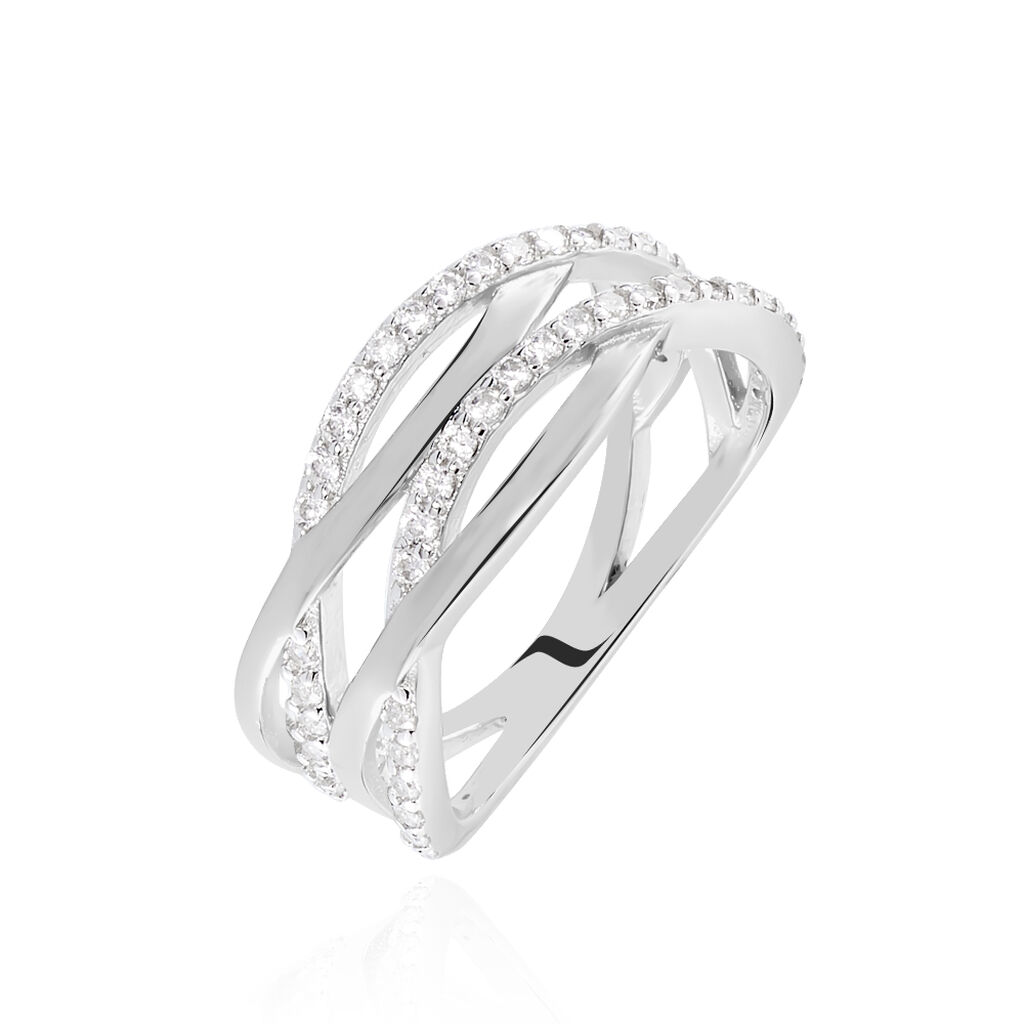 Bague Peronele Argent Blanc Oxyde De Zirconium