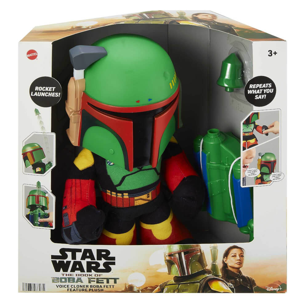 Mattel HHW55 Star Wars Boba Fett Funktionsplüsch (ca. 30 cm)