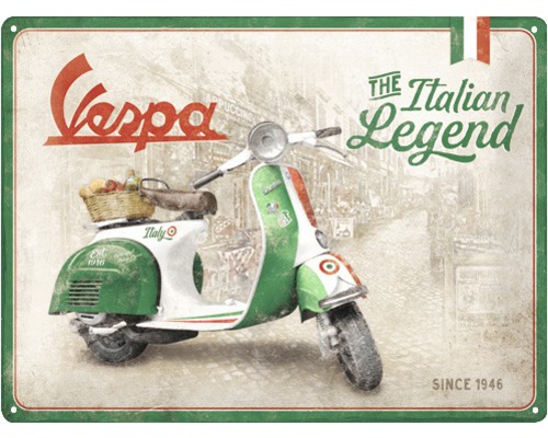 Blikken bord Vespa Legend 30x40 cm