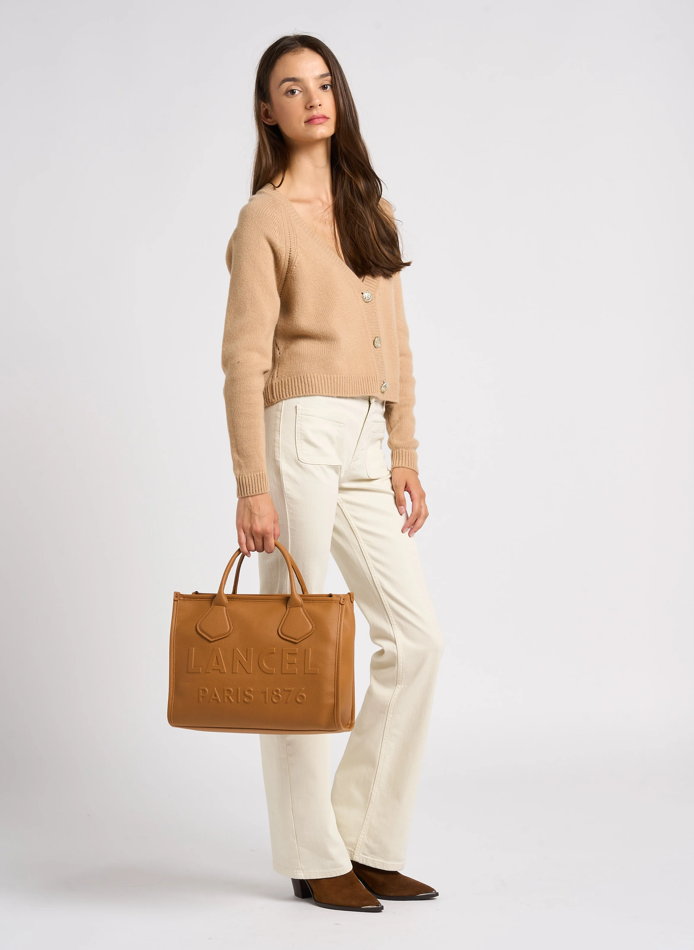 JOUR M - Cabas en cuir | Beige