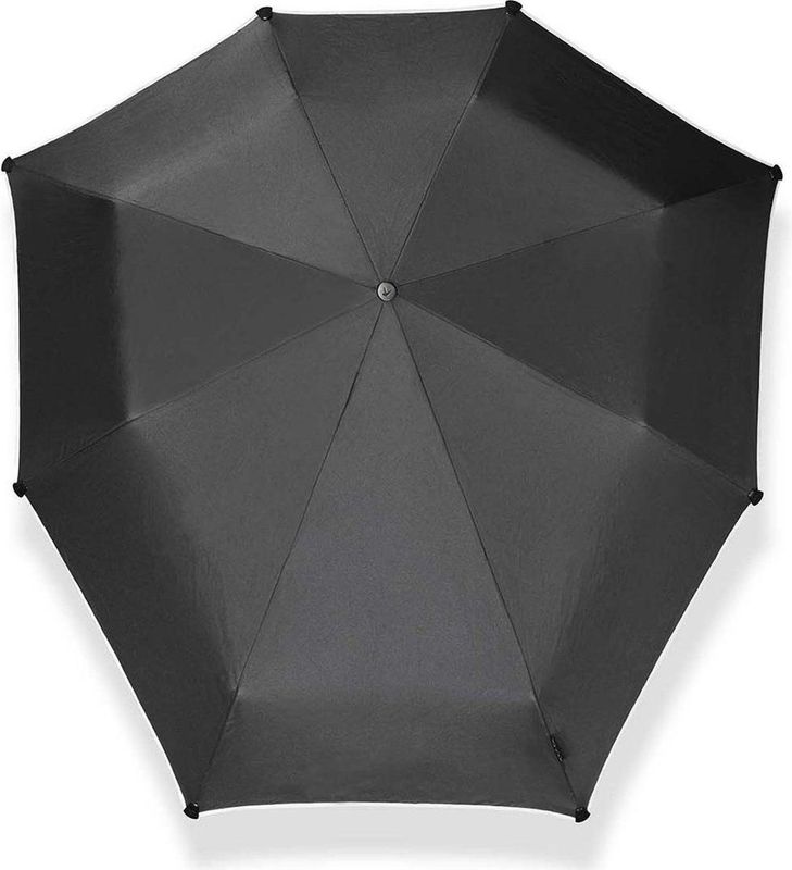 Senz - Mini Opvouwbare Storm Paraplu - Zwart Reflecterend - Licht en Winddicht