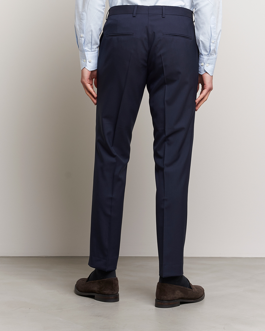 Oscar Jacobson Diego Wool Trousers Blue