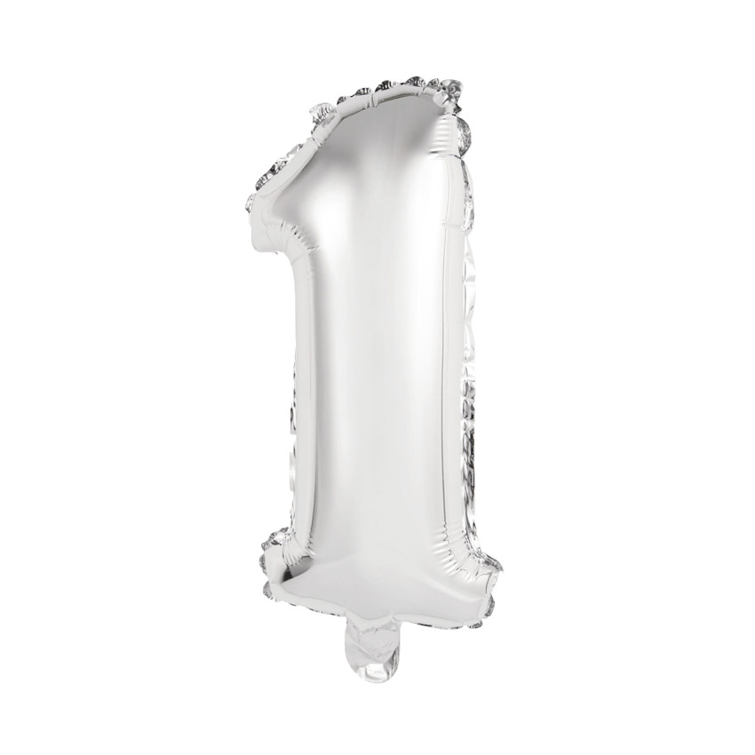 Ballon chiffre 1 Argenté