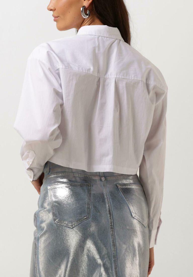 witte co'couture blouses cotton crisp cropped shirt