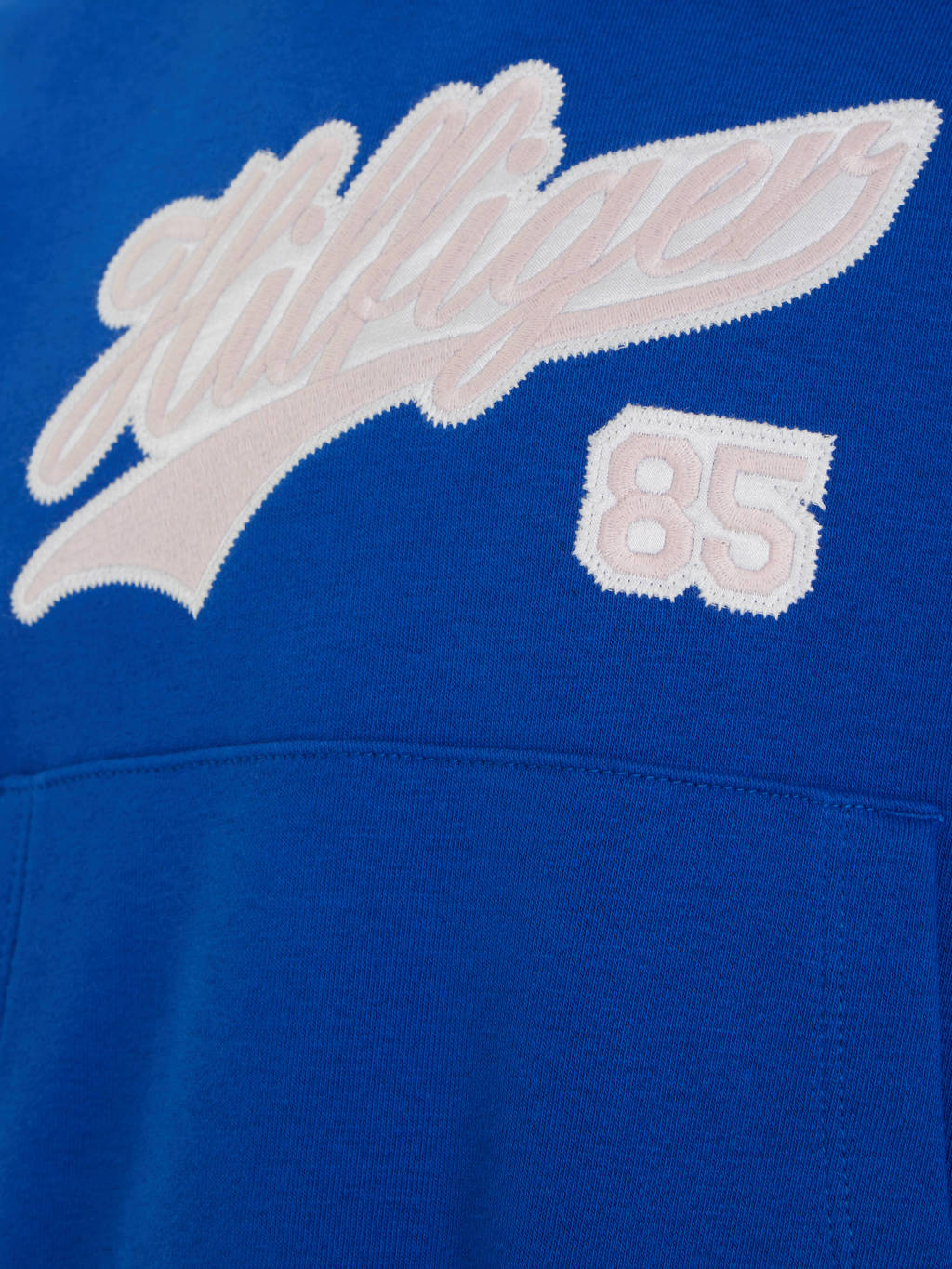 Tommy Hilfiger hoodie met tekst felblauw