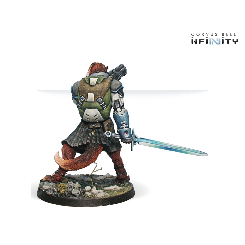 Infinity - Mercenaries - Terlach McMurrough (2 Chain Rifle, Templar CCW)