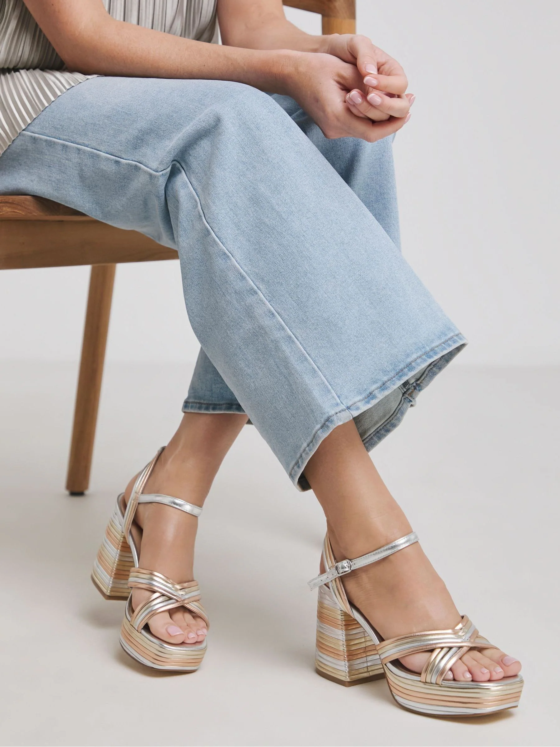 Simply Be Multi Strap Platform Heels