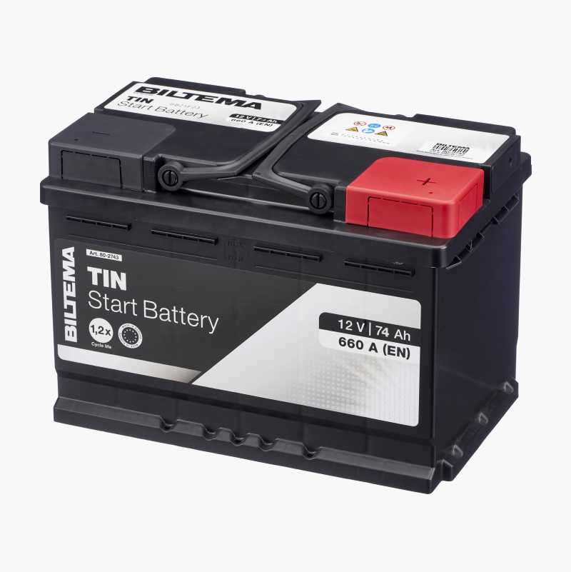 Startbatteri, 12 V, 74 Ah