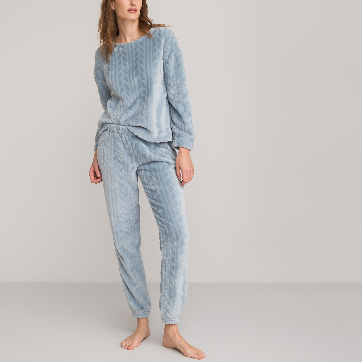 SO'HOME<br>Pijama em fleece tricot, efeito kabel