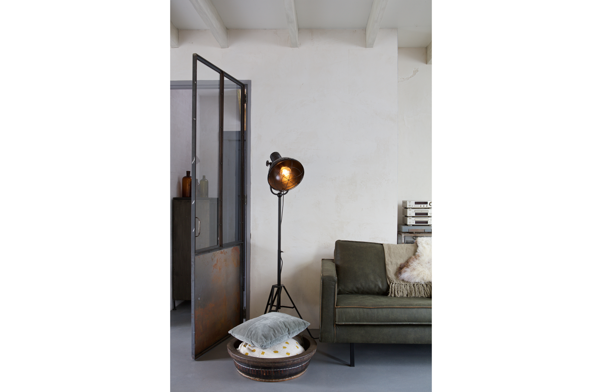 Bank Rodeo 3-zits leer - Cognac