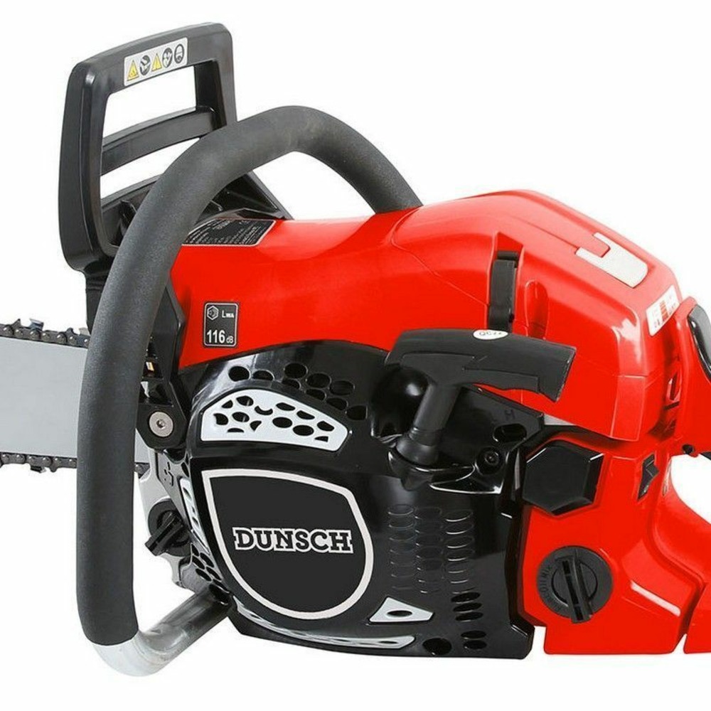 Tronçonneuse thermique professionnelle 62cc 3,2cv guide oregon 50 cm anti vibration dunsch du32615-50c