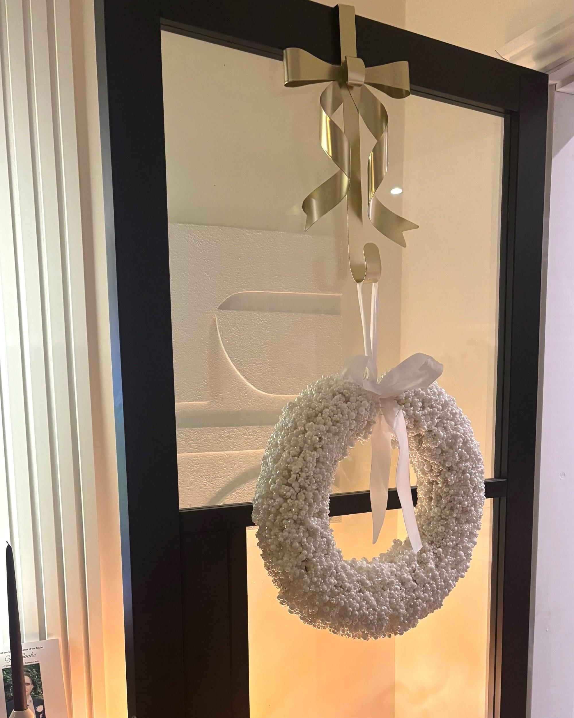 Kerstkrans ARESJON Wit 40 cm