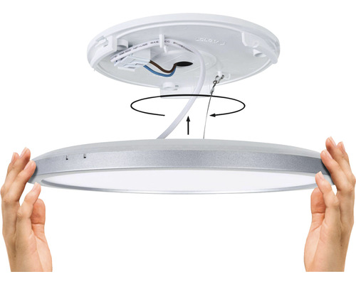 LED paneel 19W 1600 lm 3000 K H29,3 cm + achtergrondverlichting Auria zwart
